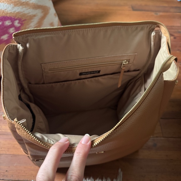 Freshly Picked Brown Leather Diaper Bag Backpack - Picture 2 of 3